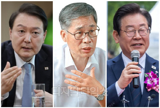 (왼쪽부터) 윤석열 대통령, 신평 변호사, 이재명 더불어민주당 대표. <디지털타임스 이슬기 기자, 디지털타임스 DB, 대통령실 제공>